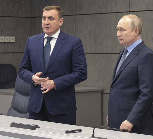 Алексей Дюмин и Владимир Путин