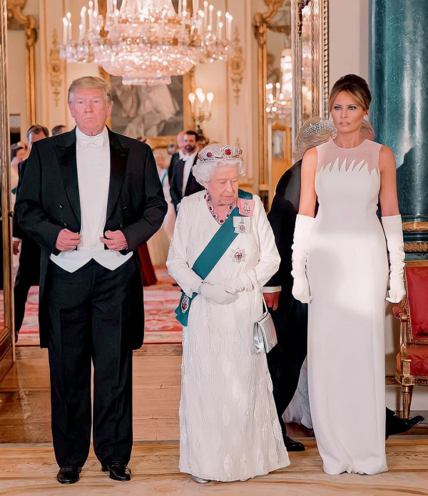 Трампы на приеме у Елизаветы II