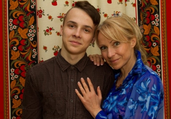 Елена Василек с сыном Иваном